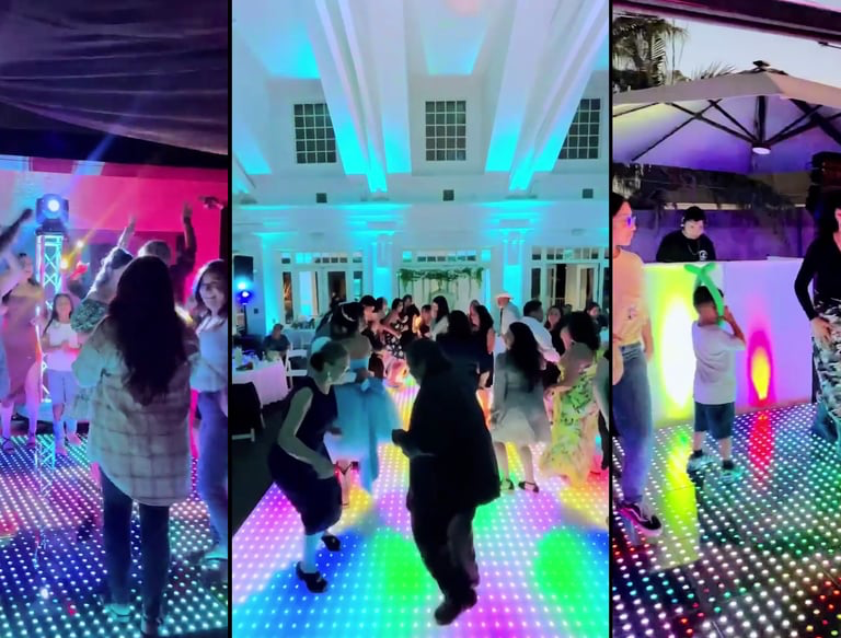 Podea de dans LED multicolor